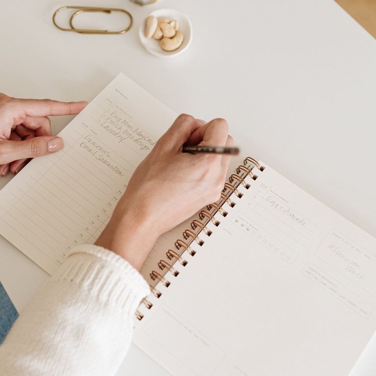 Planner detail photograph supporting mindful habit routines from Enerradianter